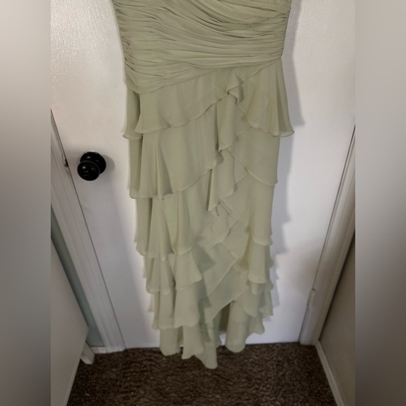 Pastel Green whimsical fairy garden Dress with ruched layered ruffles size 4 - Picture 7 of 11